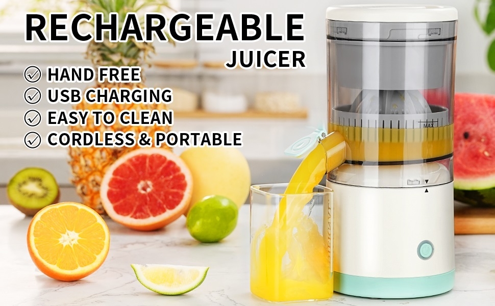 Portable Rechargeable Electric Citrus Juicer