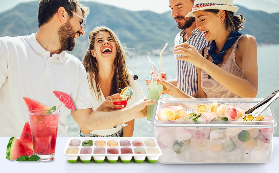 ice cubes,ice cube trays for freezer with lid,silicone freezer molds,ice cube bin,ice bin