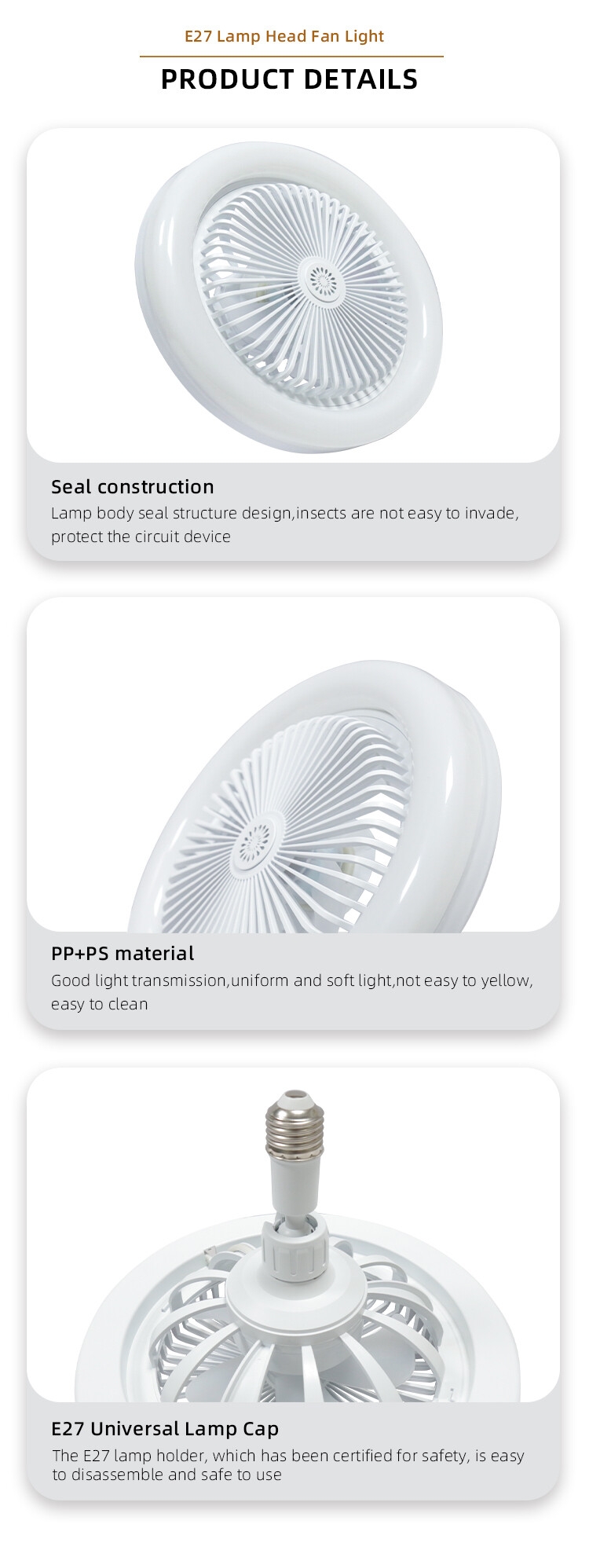 Modern Intelligent Remote Control Fan Light 360 LED Silent Ceiling Fan Light E27 Spiral Moving Head Ceiling Fan Light