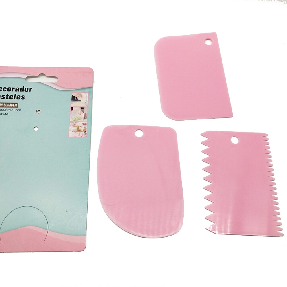Hot New Products China Suppliers Pastry Tool Pink Plastic Spatula Three-piece Set