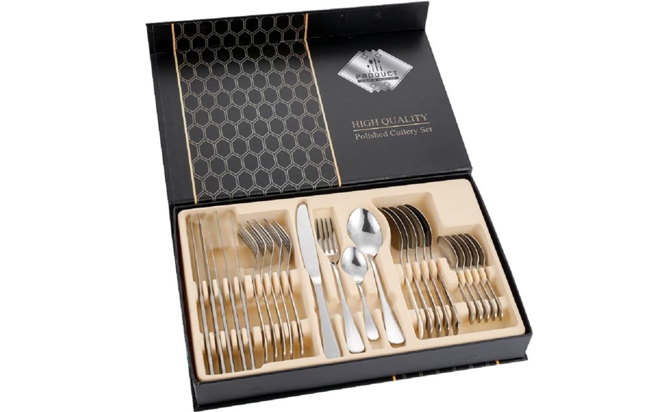 24-Piece Stainless Steel Cutlery Gift Set