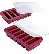 Souper Cubes 1/2 Cup Silicone Freezer Molds, Perfect for Storing Soups, Sauces, Juices, Desserts,...