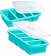 Souper Cubes 1 Cup Silicone Soup Freezer Molds with Lids - Soup Cubes with Steel Reinforced Rim -...