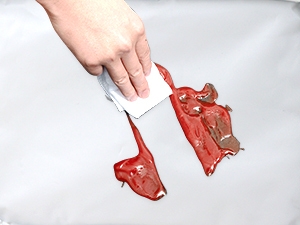 A series of product shots showing white hanging tags or labels being held against a light background. The tags appear to be blank or minimally designed promotional materials.