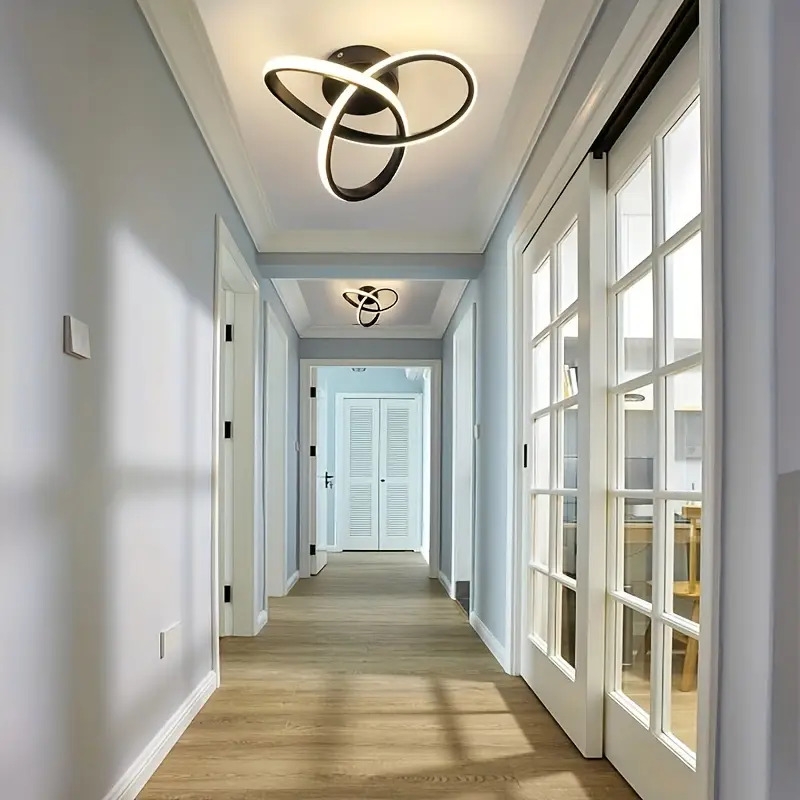 1pc led 3000k 4000k 6000k ceiling light modern simple ceiling light bedroom living room aisle corridor balcony kitchen restaurant balcony led light black ac85 265v wide voltage details 8