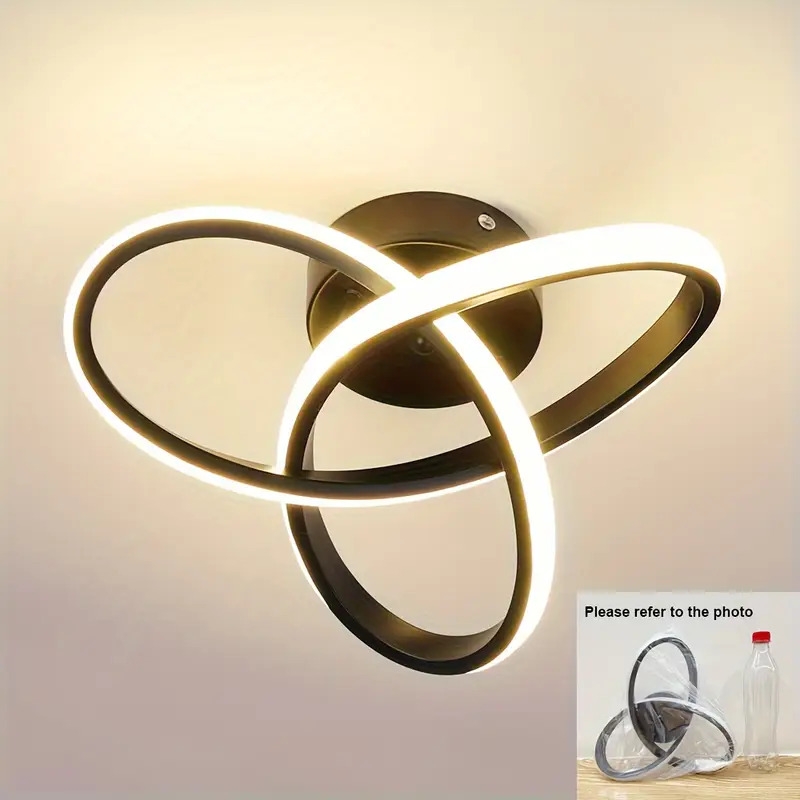 1pc led 3000k 4000k 6000k ceiling light modern simple ceiling light bedroom living room aisle corridor balcony kitchen restaurant balcony led light black ac85 265v wide voltage 4