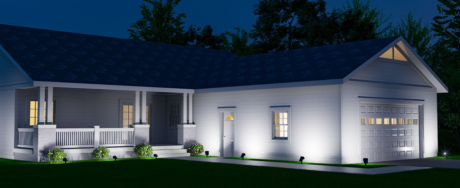 solar house lamp outside backyard spotlights up lights home 6