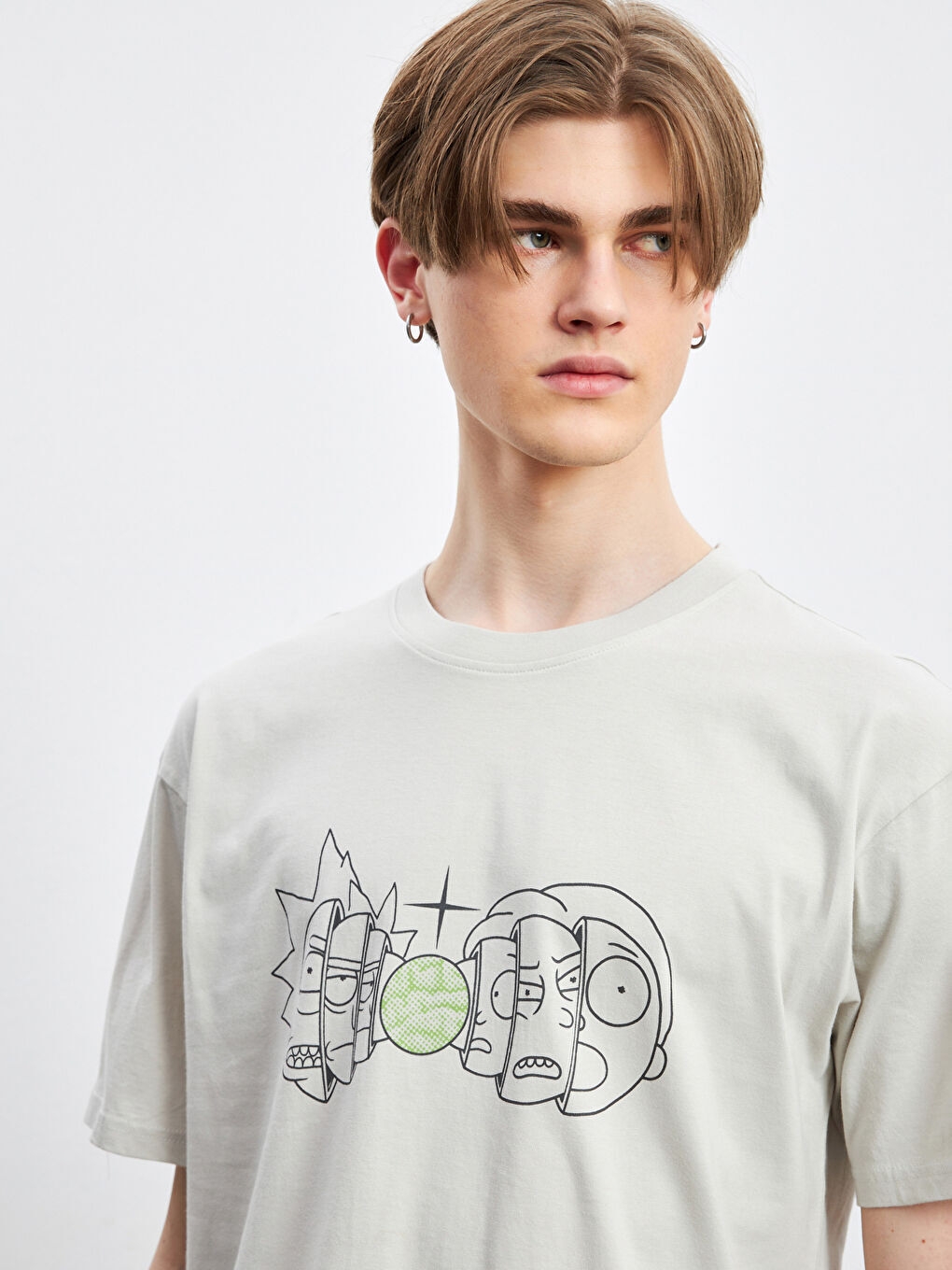 XSIDE Crew Neck Rick and Morty Printed Men's T-Shirt-2