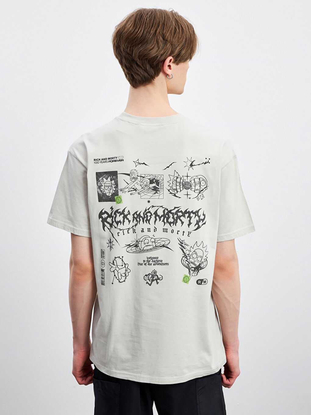 XSIDE Crew Neck Rick and Morty Printed Men's T-Shirt-3