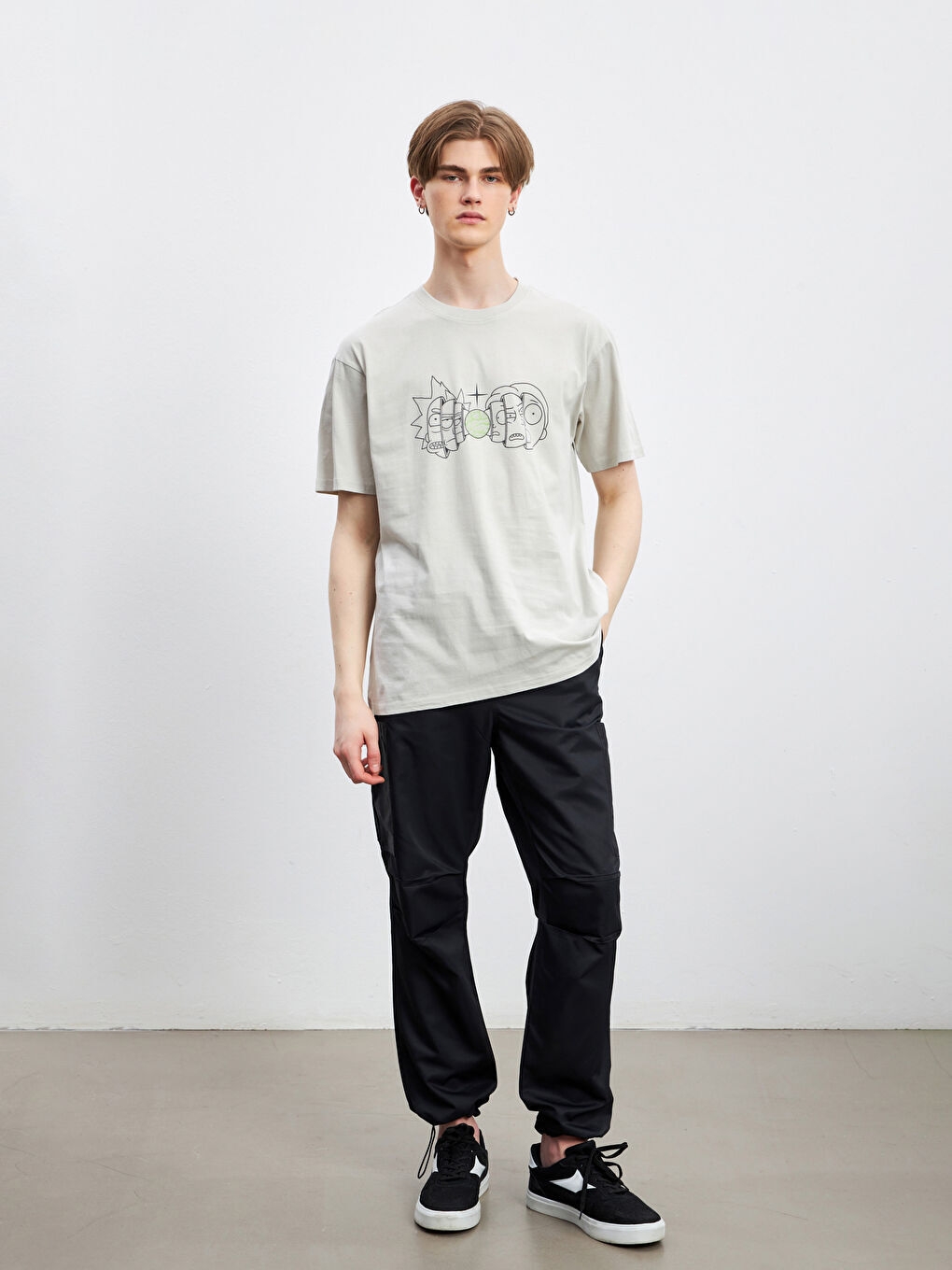 XSIDE Crew Neck Rick and Morty Printed Men's T-Shirt-1