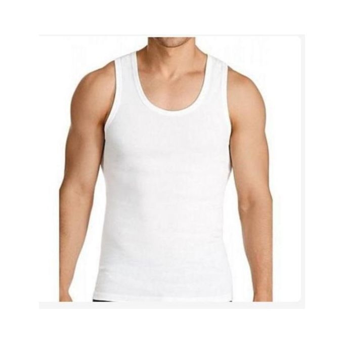 product_image_name-Fashion-3pcs Heavy Cotton Vest For Men.100% Cotton.All White-2