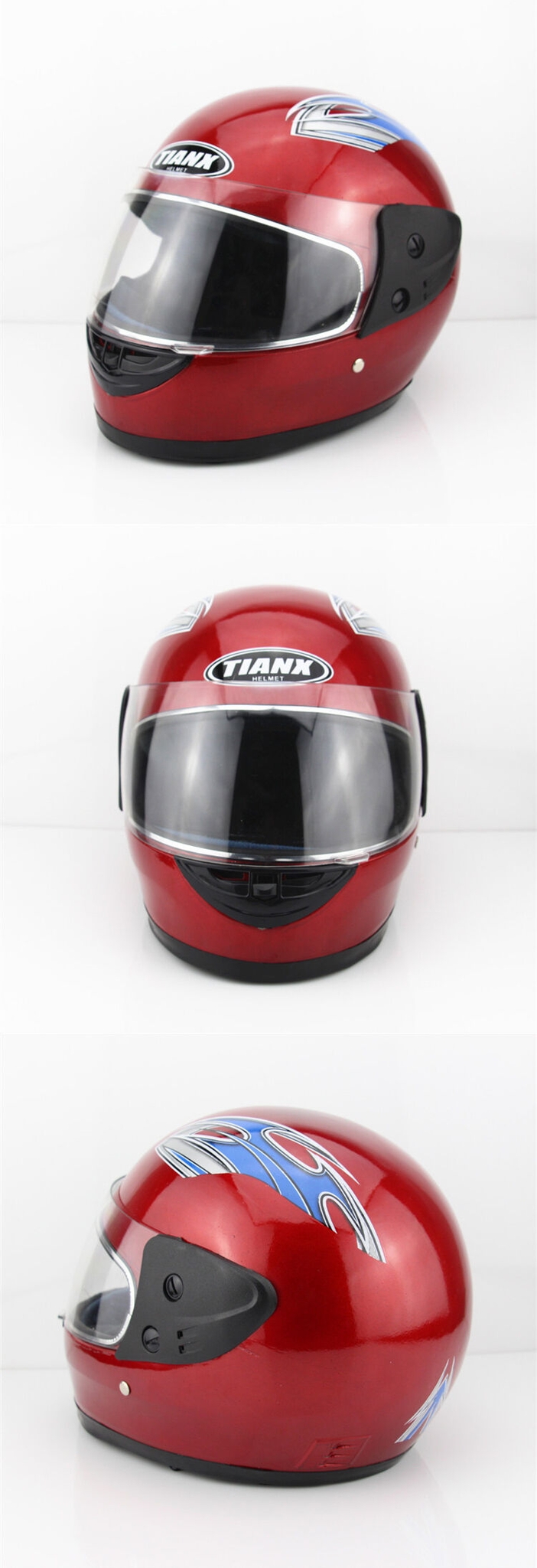 Low Price Cool Black Retro Vintage Full Face Motorcycle Helmets for Sale