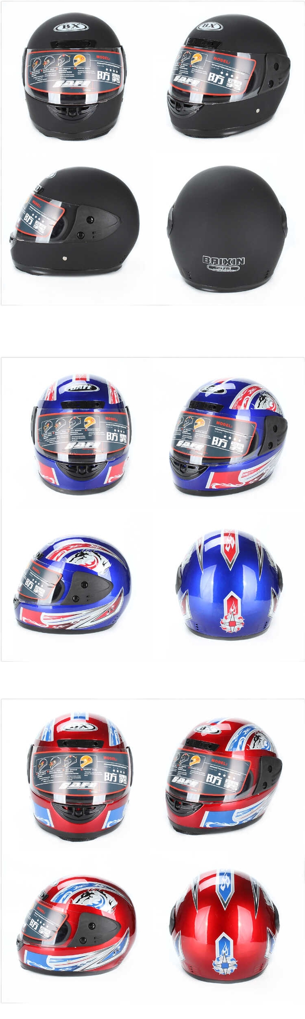 Low Price Cool Black Retro Vintage Full Face Motorcycle Helmets for Sale