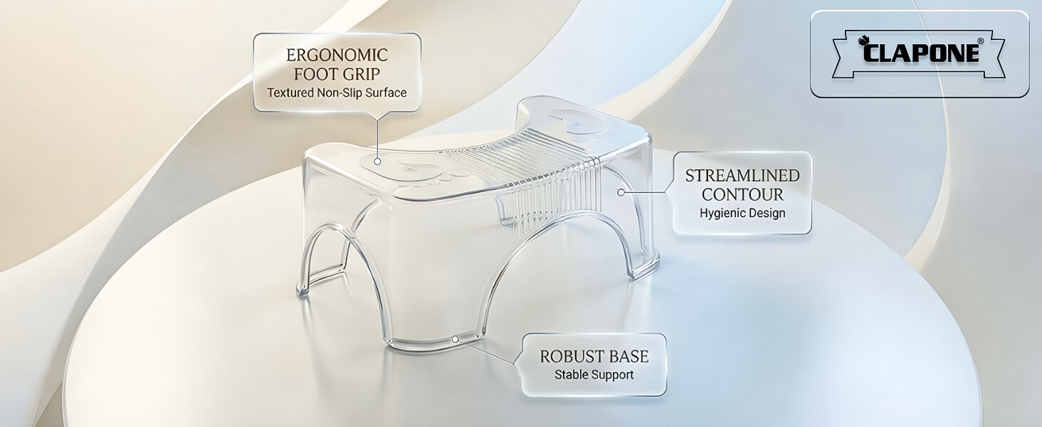 Western toilet footrest stool with massage rollers and compact foldable structure