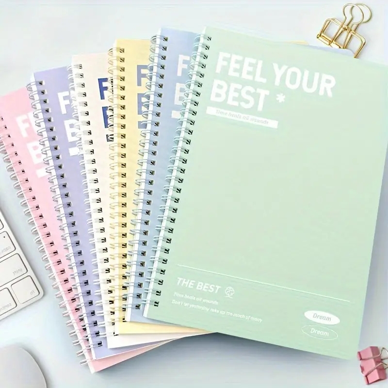 A5 Notebook with Simple Design, Spiral Bound Notebook, B5 Notebook, Perfect for Journaling, Note-taking And Planning, 60 Sheets - Assorted Colors (1pc)