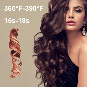 Cordless Hair Curler, Automatic Curling Iron with 6 Adjustable Temperature