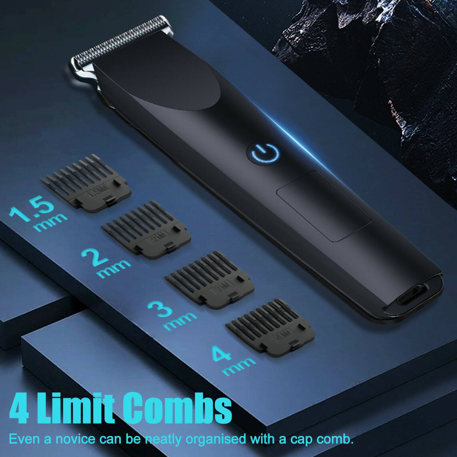 Rechargeable Men Pubic Hair Trimmer Electric Groin & Body Hair Shaver w/4 Combs - Picture 4 of 16