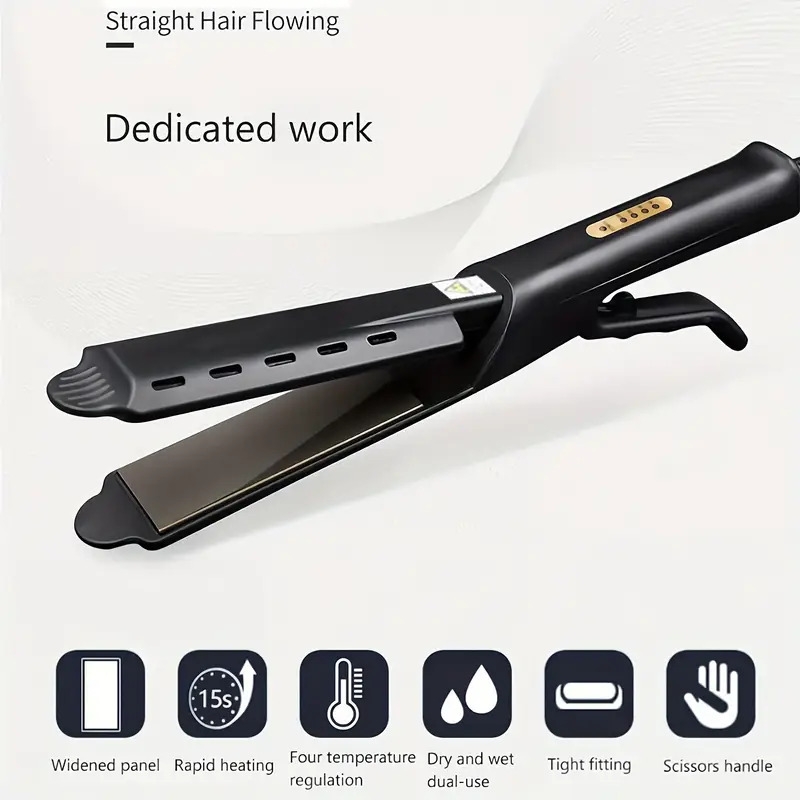 hair straightener with four gear temperature adjustment ceramic tourmaline ionic flat iron curling iron hair curler for women 7