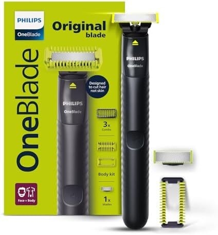 Philips OneBlade Gen Z Beard & Body Trimmer & Styler|Ideal for 1st Trim|Designed for Skin Comfort, No Nicks & Cuts, Dual Protect Tech| Acne Prone, Patchy Beard, Young Skin, QP 1624/10