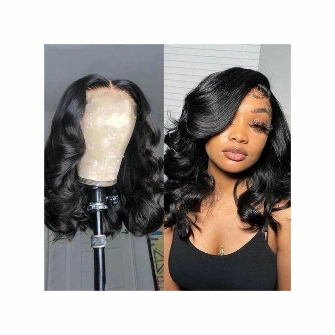 product_image_name-Generic-Cheveux Bouclés Mi-longs, Fendus Moyens, Ondulés, Perruque Micro Bouclée-1