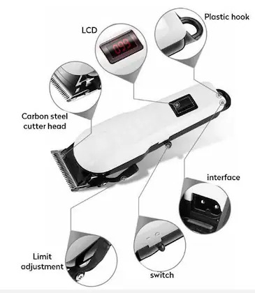 SDMS Professional Electric Men's Hair Cutting Clipper Beard Cordless Trimmer