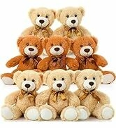Tezituor Teddy Bear Stuffed Animal Bulk 8 Packs, 14in Small Bulk Teddy Bear Plush, Teddy Bears Ce...