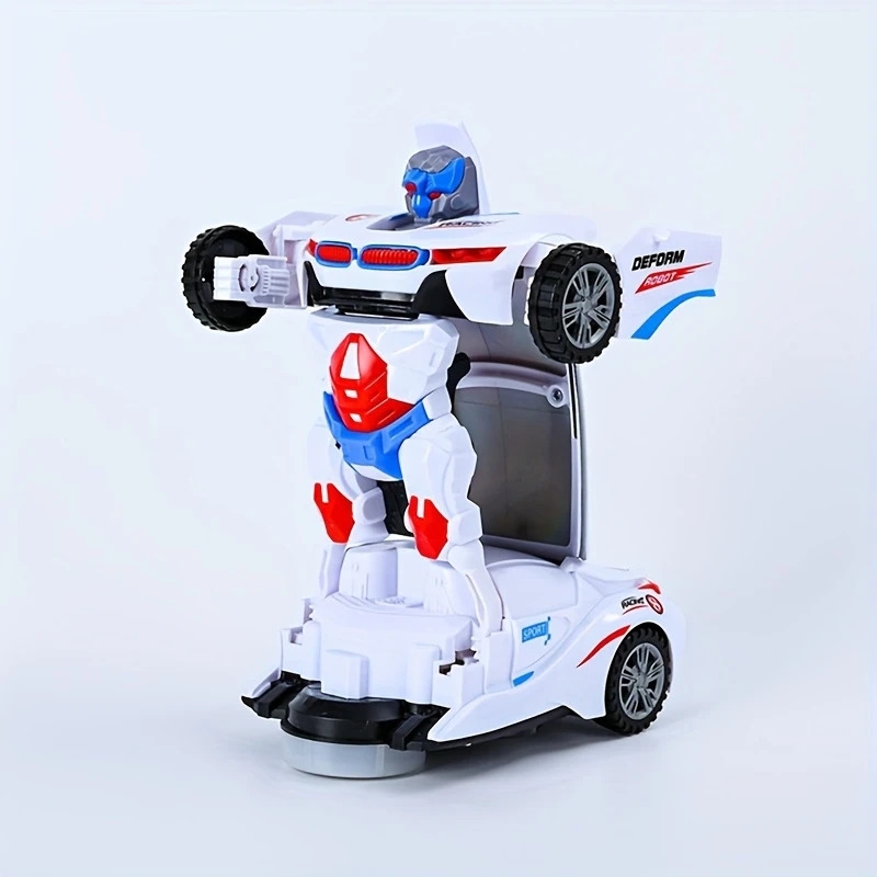 automatic deformation robot car toy car   a robot car automatic universal avoid obstacles with lights and music birthday gift christmas gift holiday gift not delivery battery halloween gift details 4