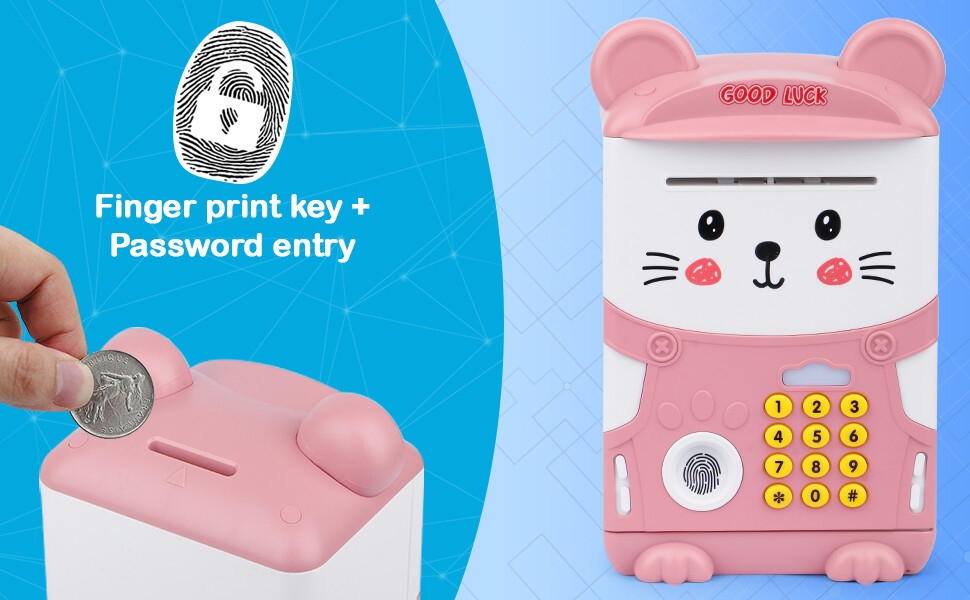 money bank for kid ; money bank with lock ; money bank ATM Saving money bank with lock