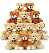 Tezituor Teddy Bear Stuffed Animal Bulk 12 Packs, 14in Small Bulk Teddy Bear Plush, Teddy Bears C...