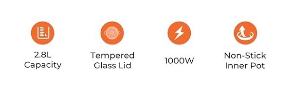 Geepas Automatic Rice Cooker, 2.8L