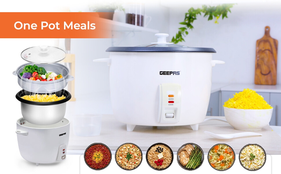 Geepas Automatic Rice Cooker, 2.8L