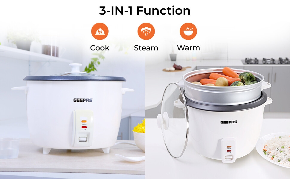 Geepas Automatic Rice Cooker, 2.8L
