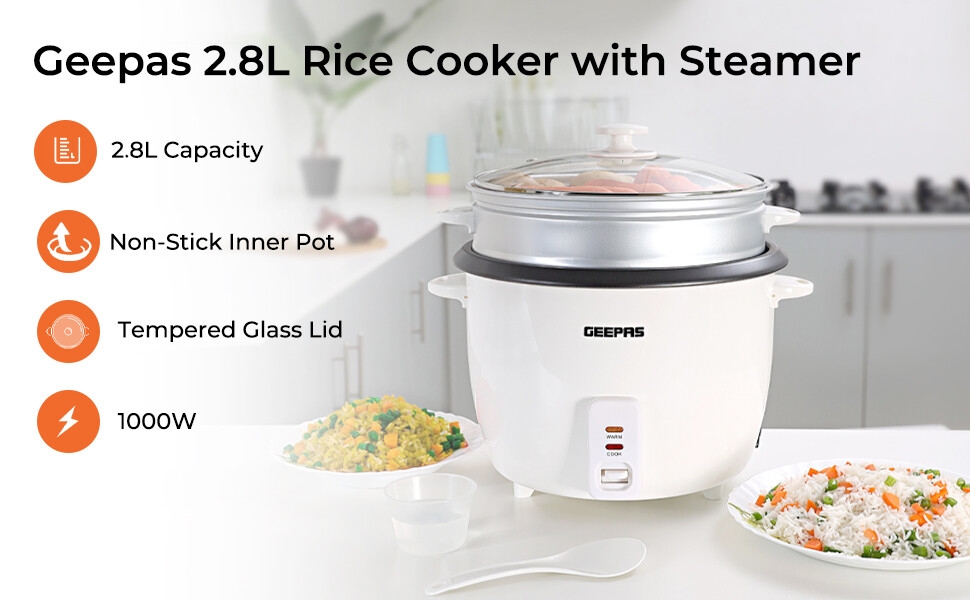 Geepas Automatic Rice Cooker, 2.8L