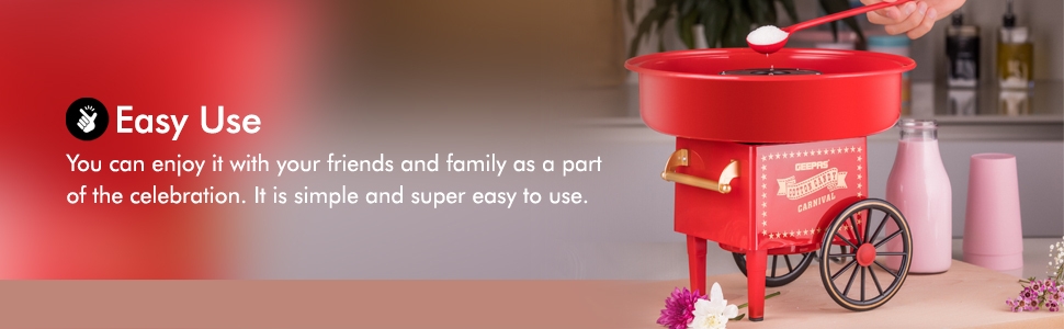 Geepas Gcm831 Candy Maker (Red)