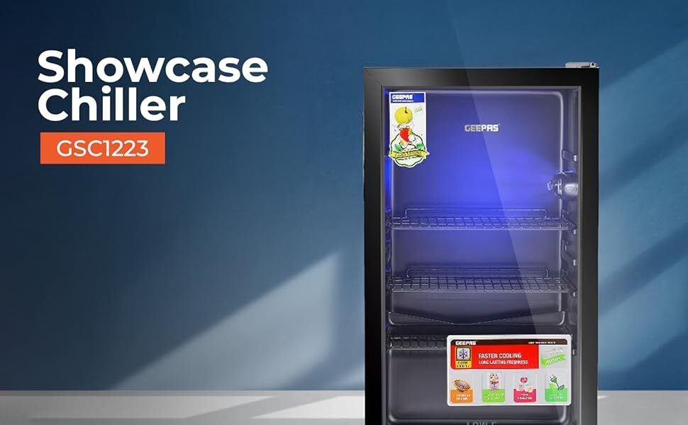 Geepas 120 L Showcase Chiller- GSC1223