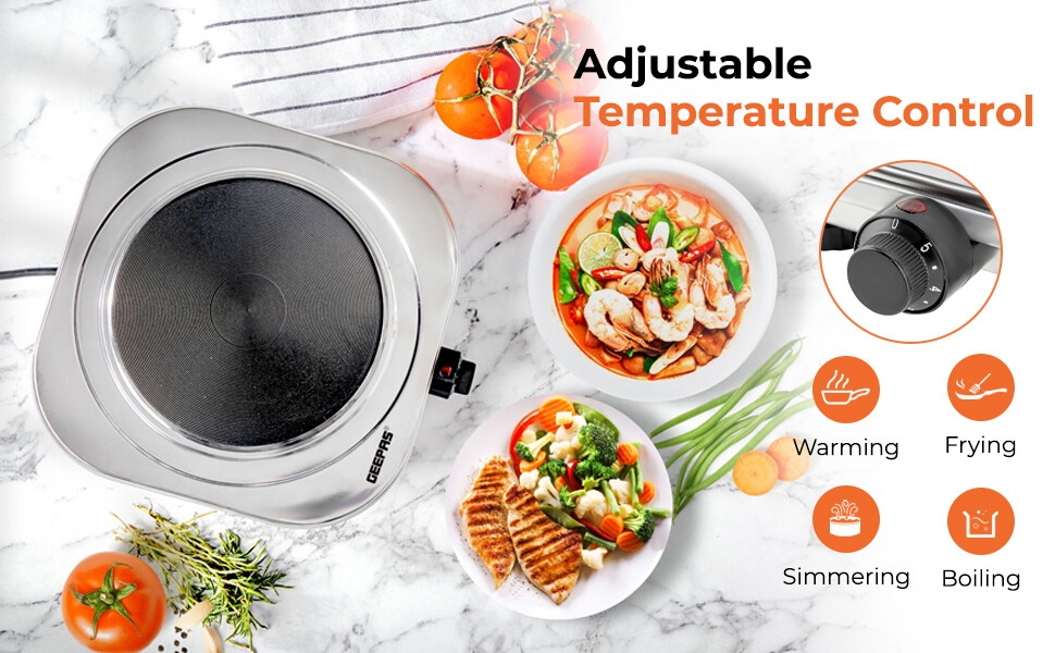 Geepas Stainless Steel Single Hot Plate