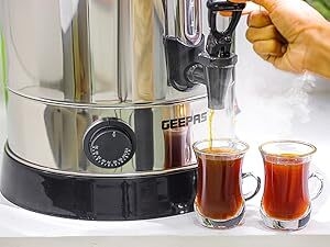Geepas Electric Catering Urn, 1650W Instant Hot Water Boiler Dispenser