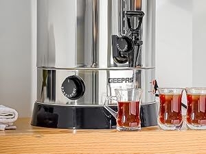 Geepas Electric Catering Urn, 1650W Instant Hot Water Boiler Dispenser