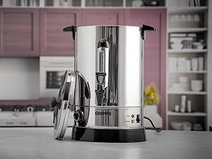 Geepas Electric Catering Urn, 1650W Instant Hot Water Boiler Dispenser