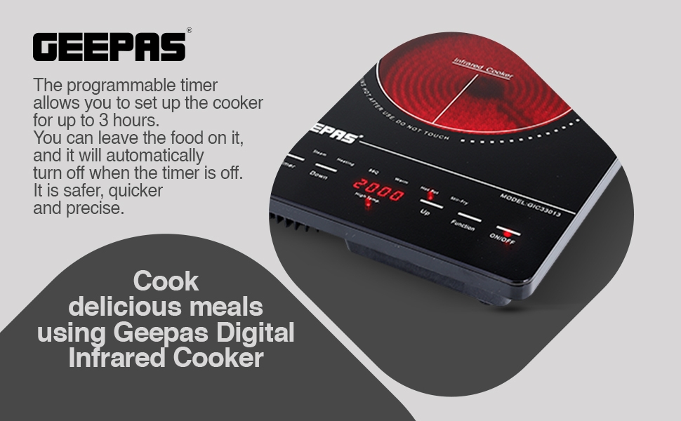 Programmable Digital Infrared Cooker;GIC33013;Geepas