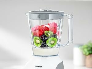 Geepas 600W 2 in 1 Food Jug Blender, White