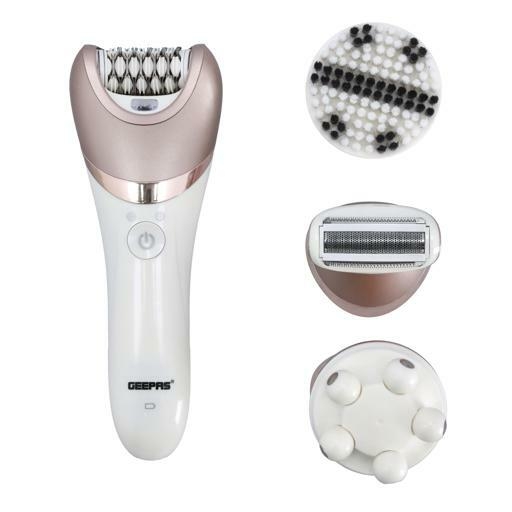 display image 0 for product Geepas GLS86053 Lady Shaver Set - Electric Hair Remover - Detachable Shaving Head- On/Off Switch- LED Indicator Light- Ideal to Remove Unwanted Hair