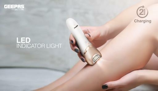 display image 4 for product Geepas GLS86053 Lady Shaver Set - Electric Hair Remover - Detachable Shaving Head- On/Off Switch- LED Indicator Light- Ideal to Remove Unwanted Hair