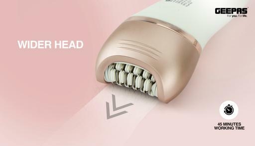 display image 6 for product Geepas GLS86053 Lady Shaver Set - Electric Hair Remover - Detachable Shaving Head- On/Off Switch- LED Indicator Light- Ideal to Remove Unwanted Hair
