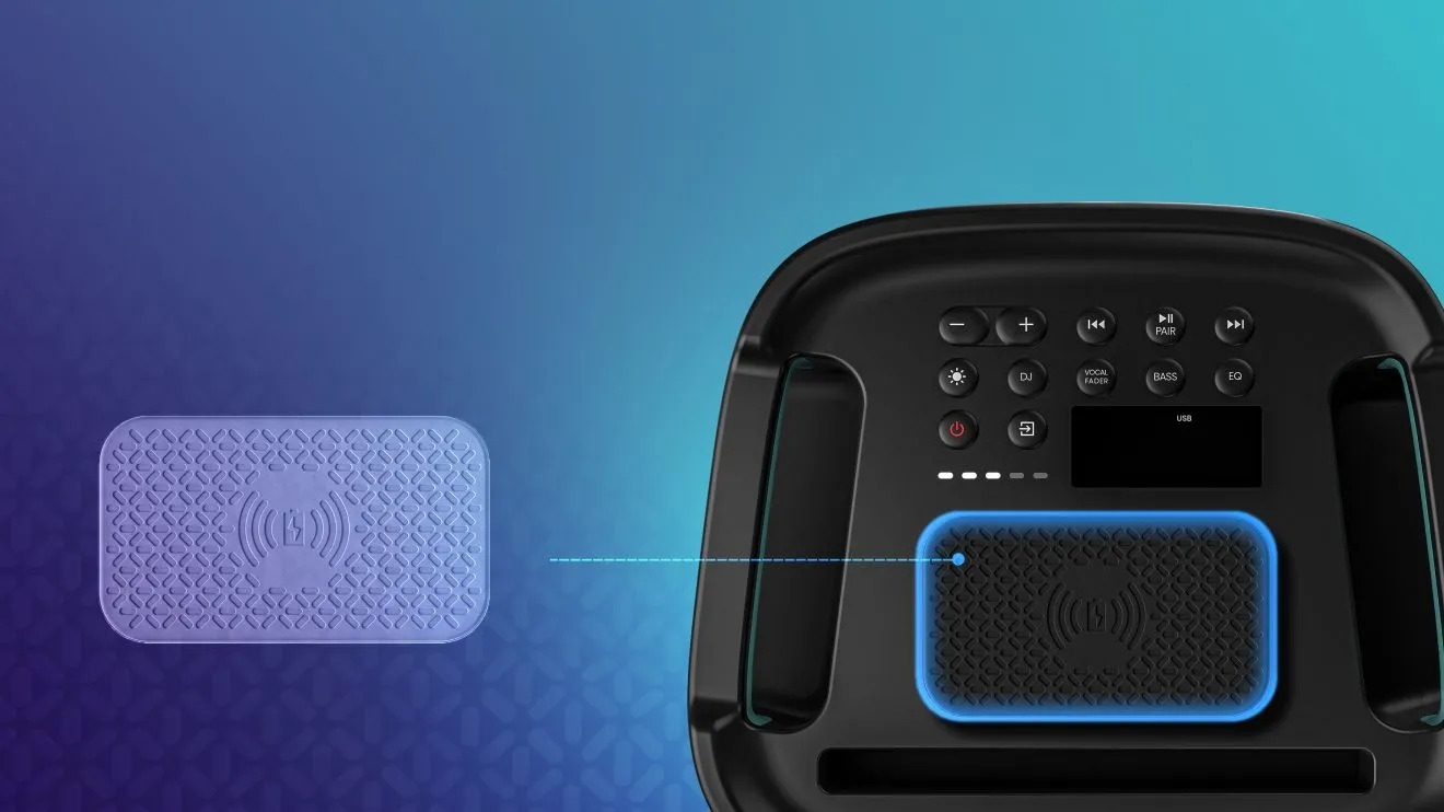 PartyRockerOne_HP100&HP110_Wireless Charge