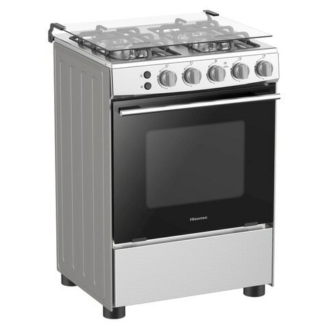 Hisense 4 Burners Gas Cooker HFG60121X Silver