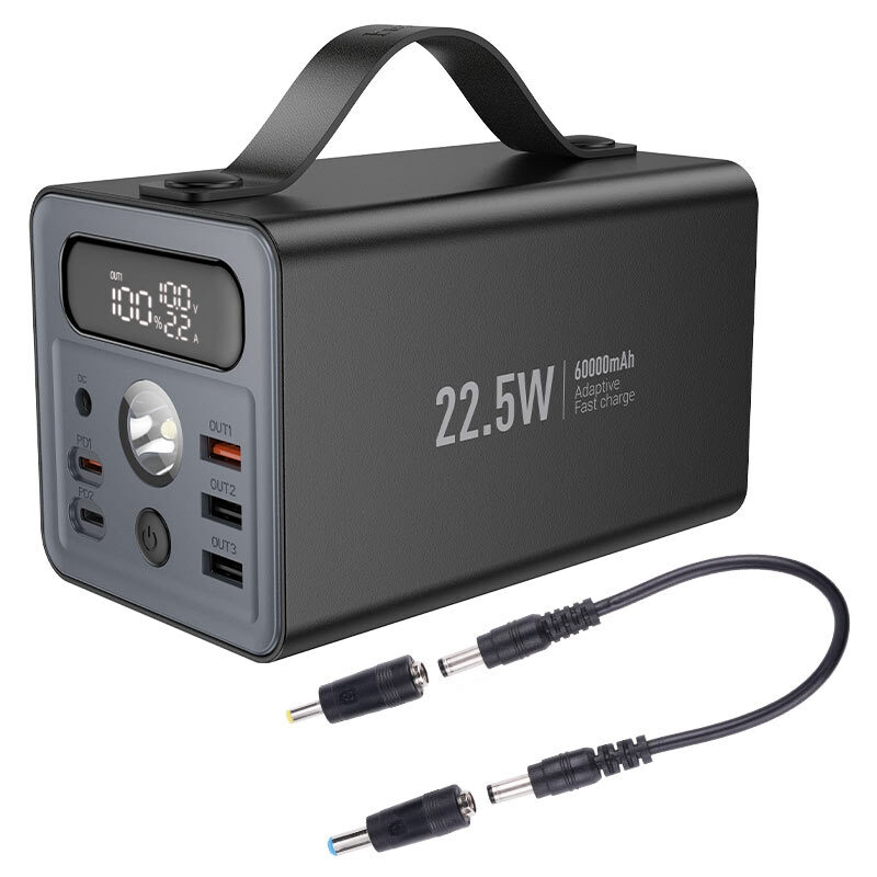 hoco j138 distant 22 5w pd20w dc12v power bank 60000mah cable