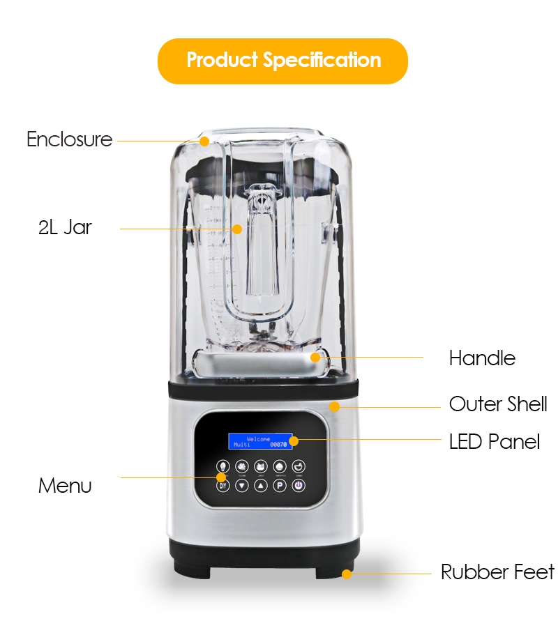 sound enclosure mute silent blender commercial heavy duty soundproof cover blender