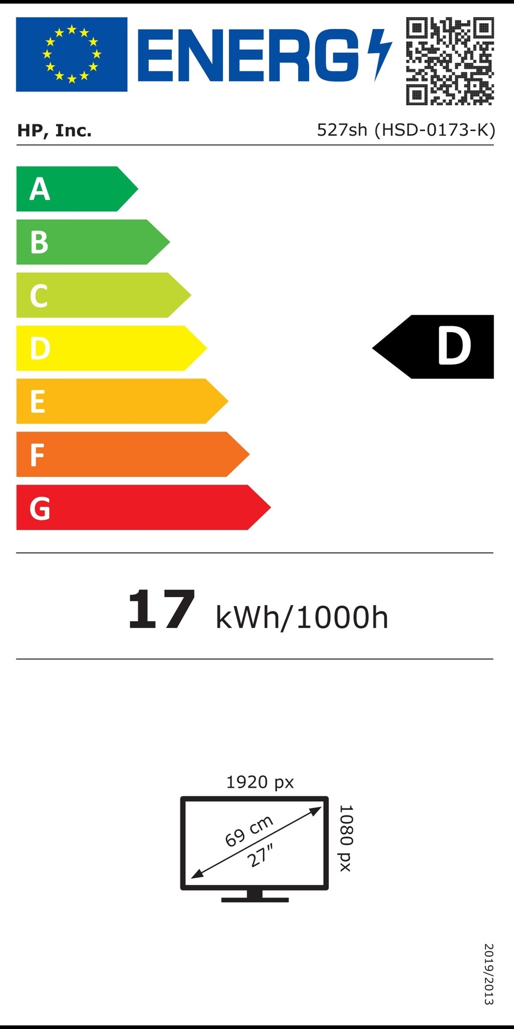 Energy efficiency class label image