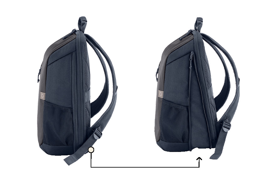 The left view of hp laptop backpacks